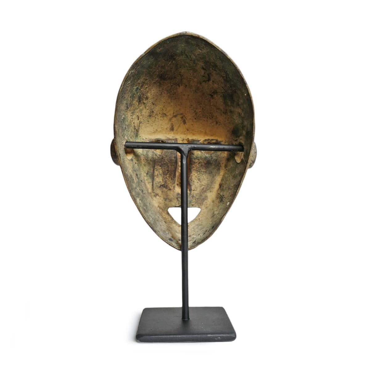 Old Baule Bronze Mask on Stand - Thumbnail 6