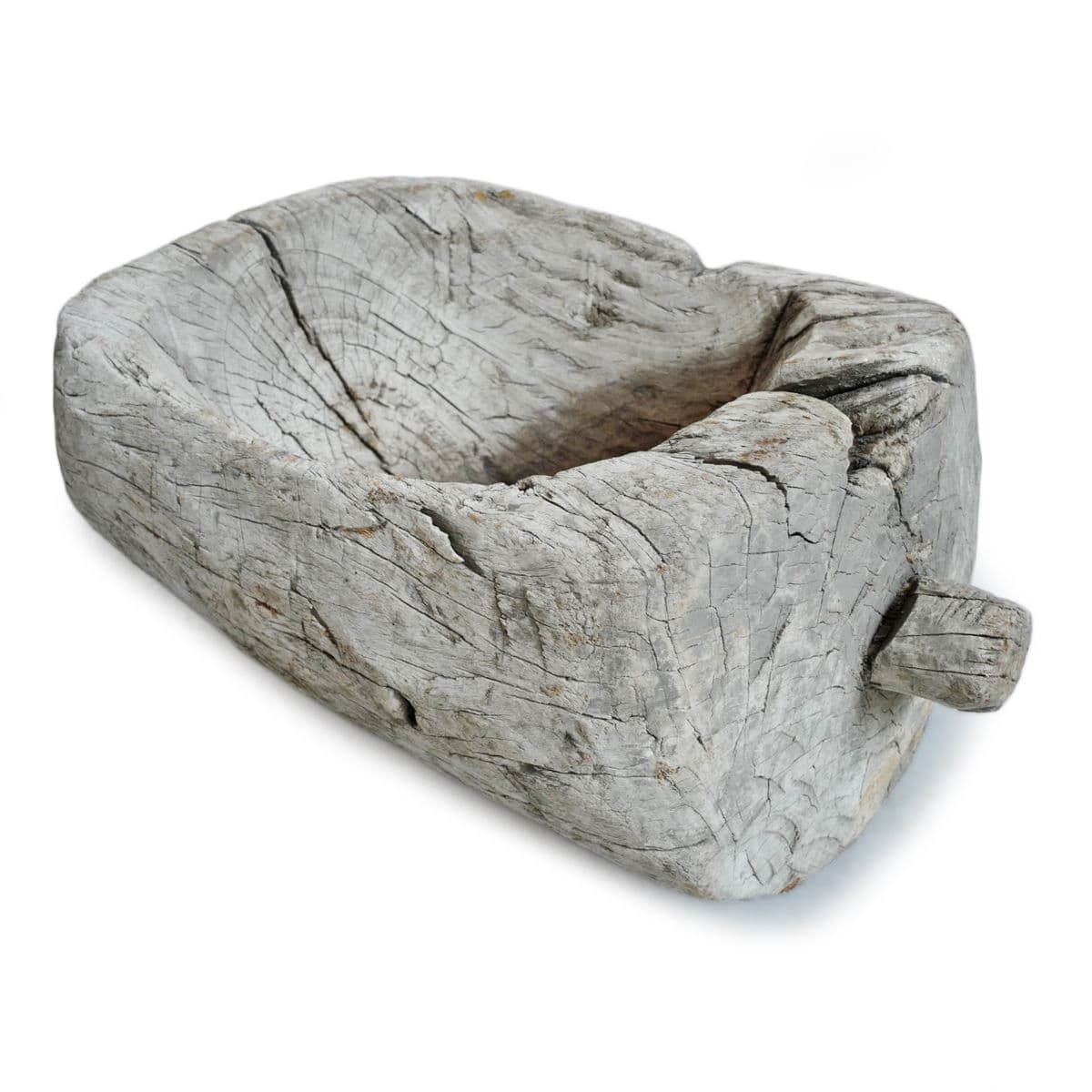 Old India Wood Mortar Bowl - Thumbnail 6