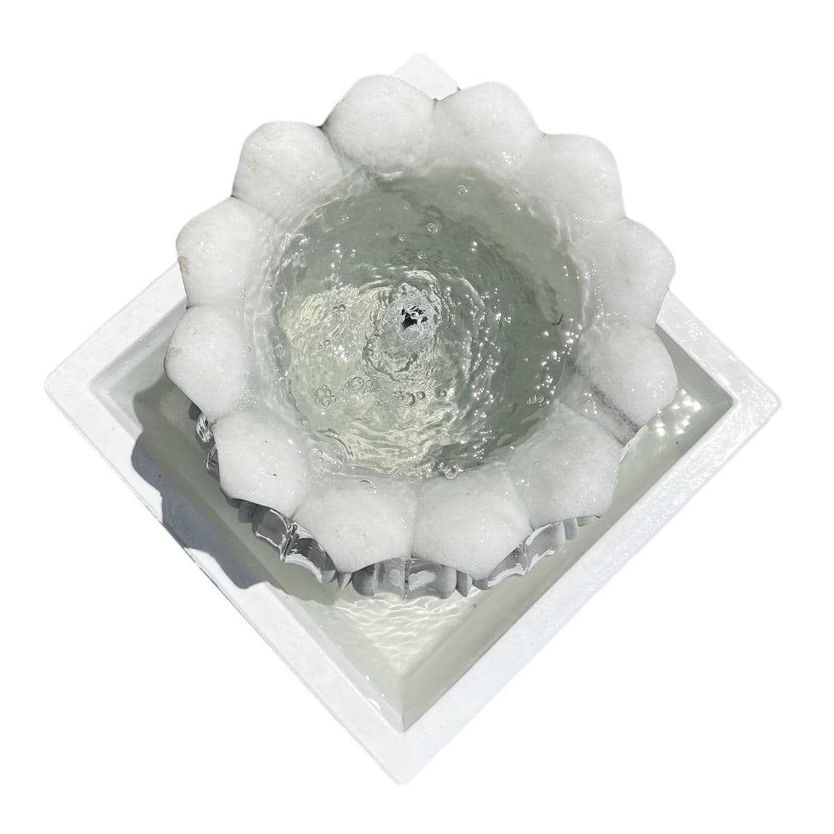 White Marble Tulip Fountain - Thumbnail 6