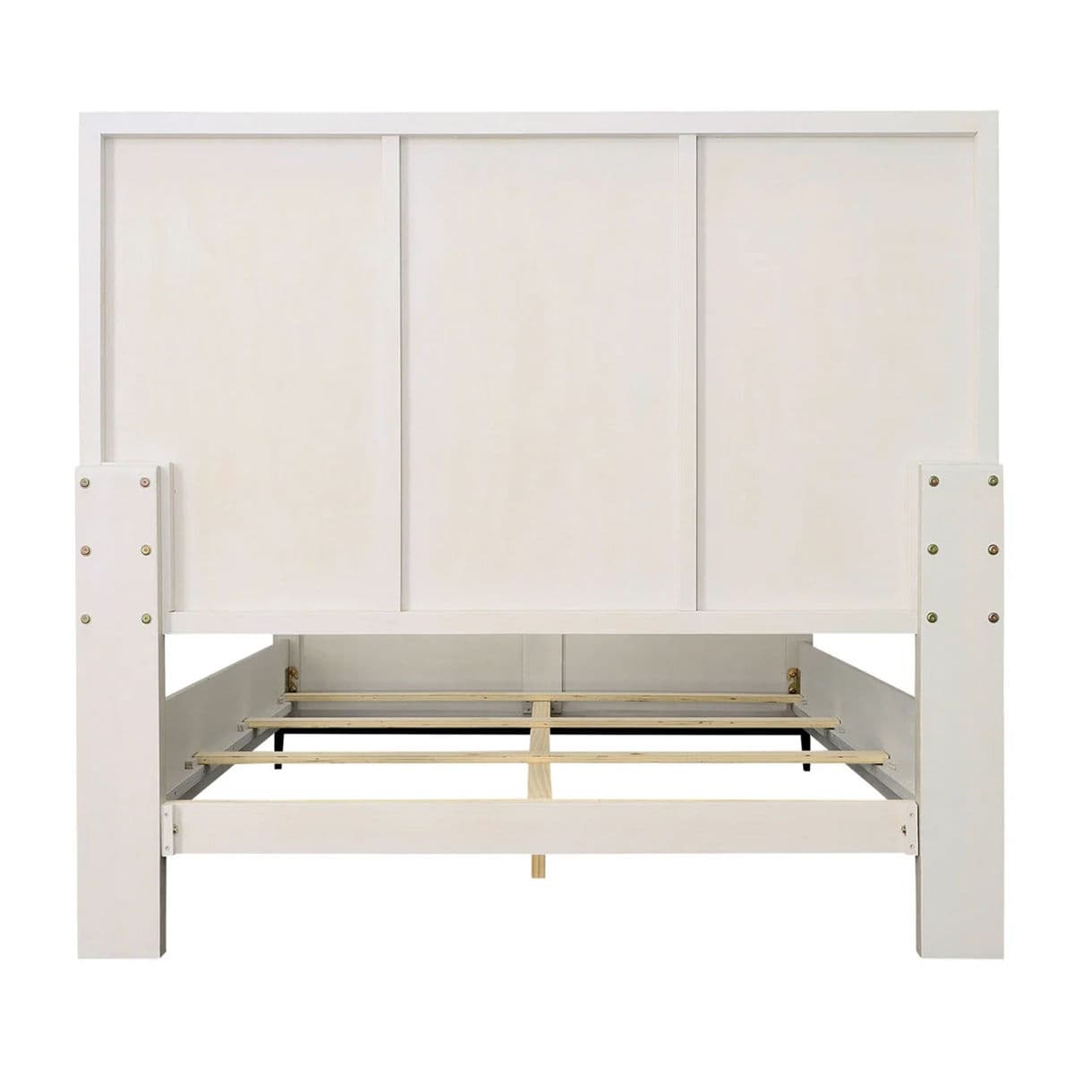 Modern White Wash Oak Queen Bed - Thumbnail 6