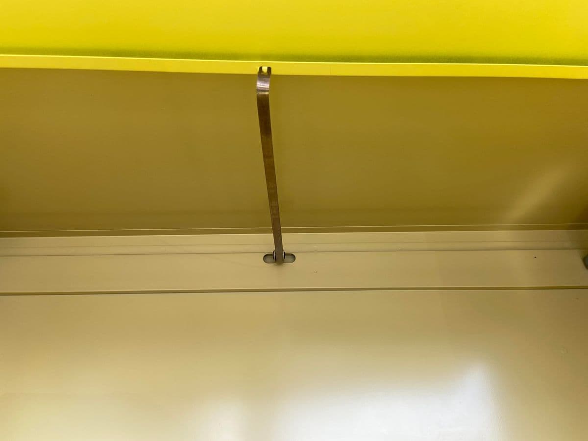 1970s Tab Vintage Mid Century Modern Metal Industrial Barrister Style Cabinet - Thumbnail 5