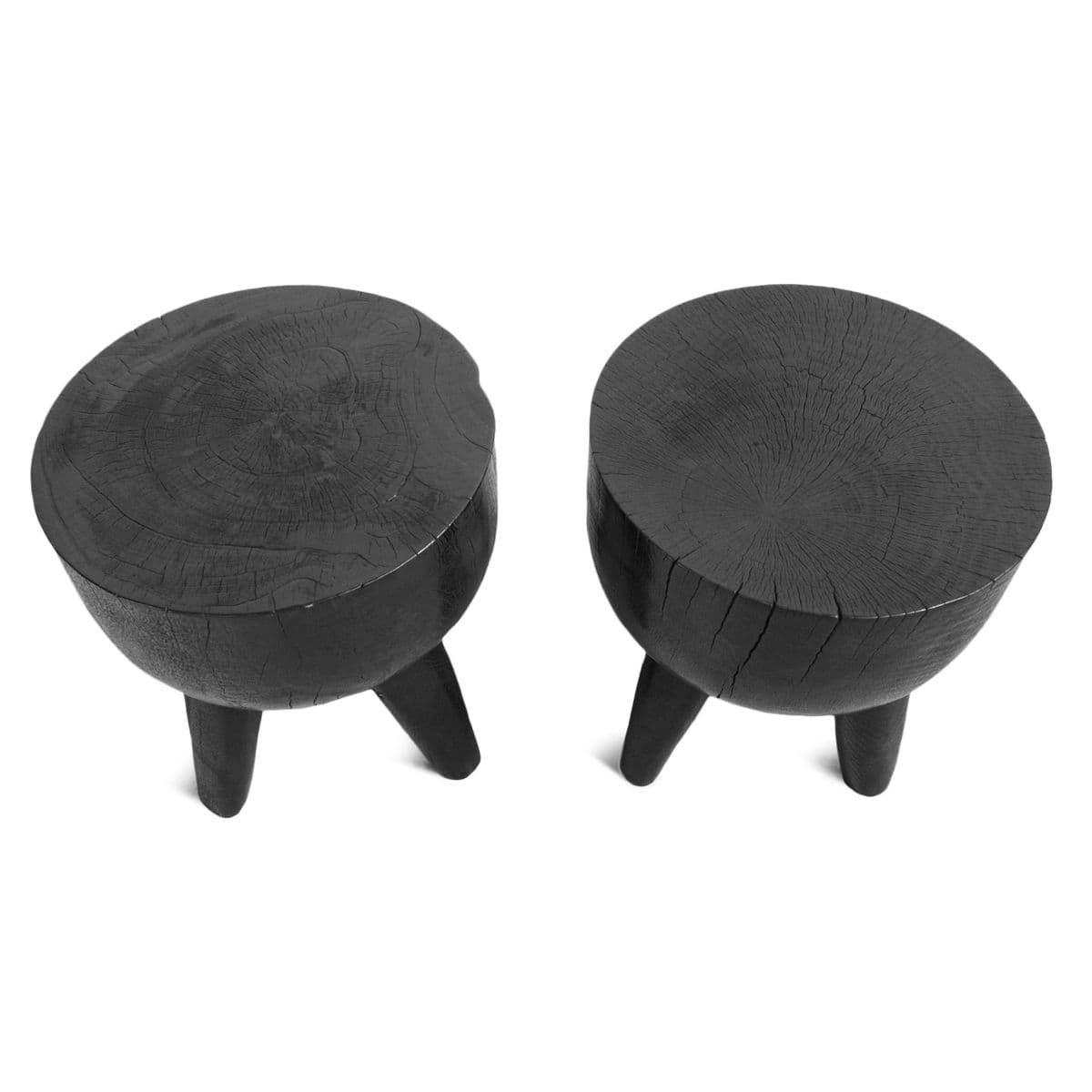 Ebony 4 Leg Side Table Stool - Thumbnail 6