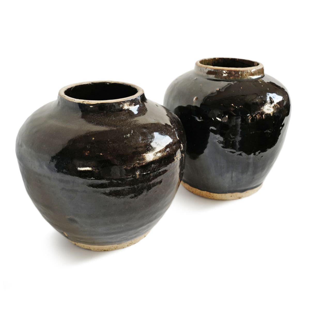 Vintage Black Ceramic Jar Small - Thumbnail 6