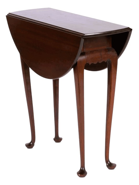 Queen Anne Dropleaf Console Table Custom Made by David LeFort of Hanover, Massachusetts - Thumbnail 6