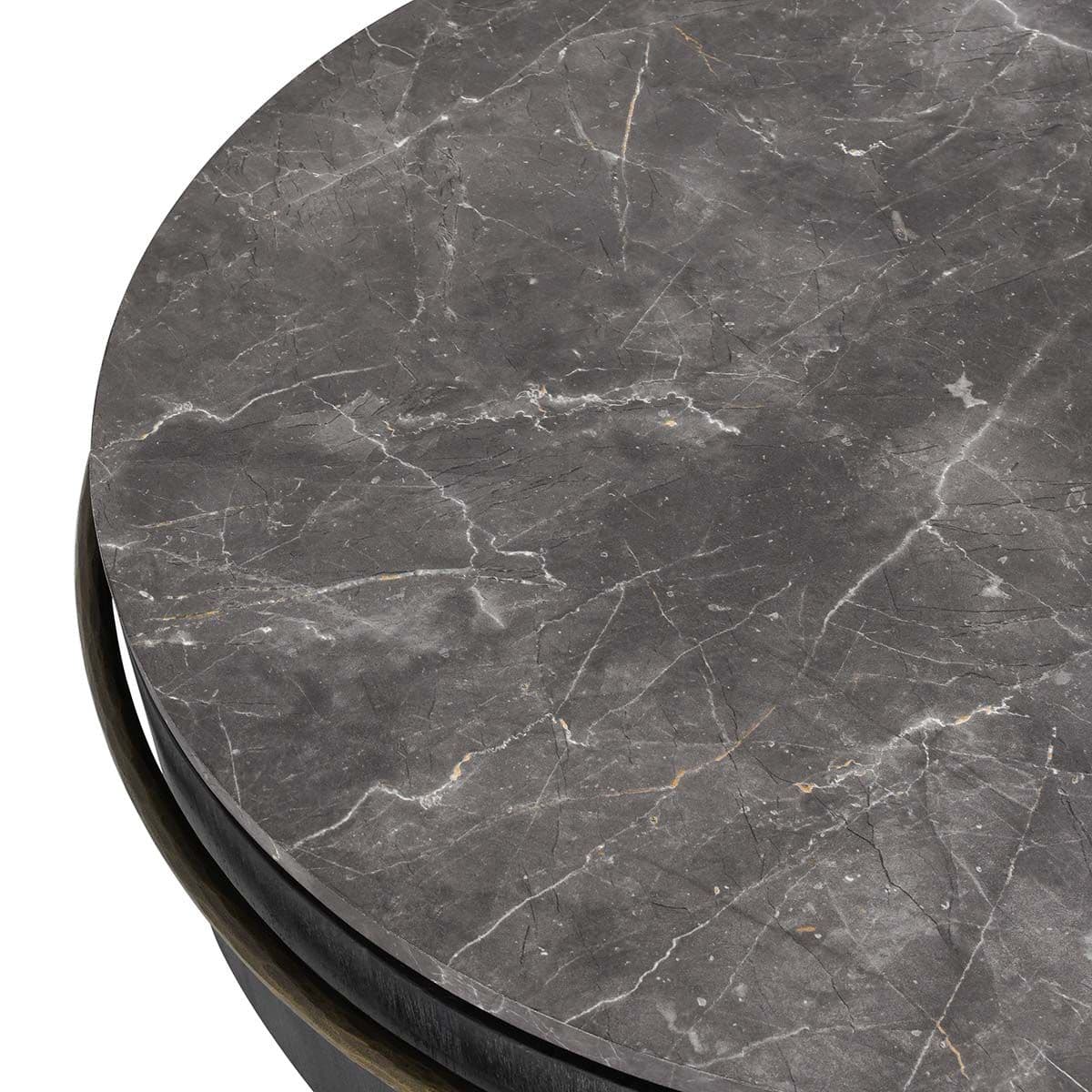 Black & Grey Round Coffee Table - Thumbnail 6