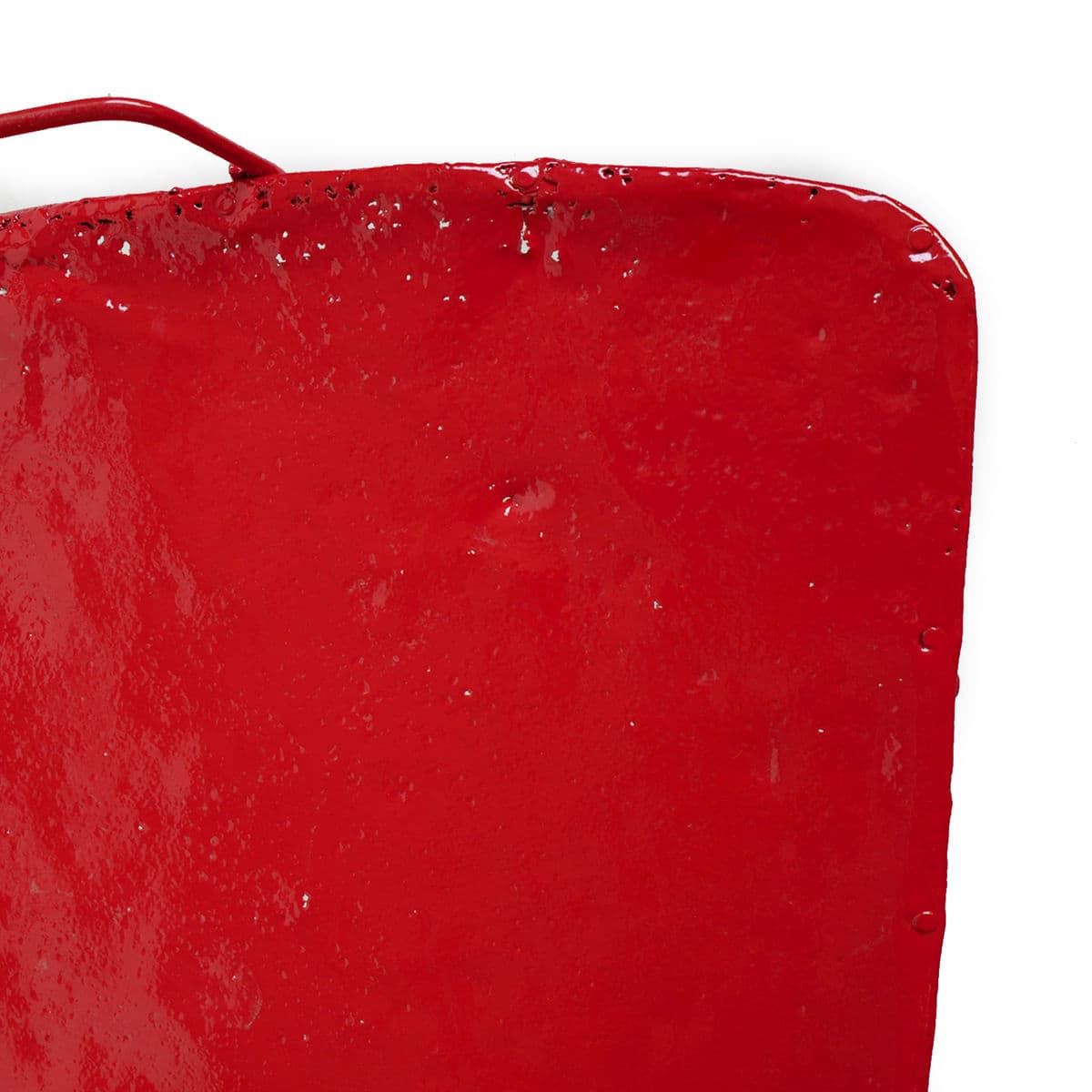 Vintage Cherry Red Iron Chair - Thumbnail 6