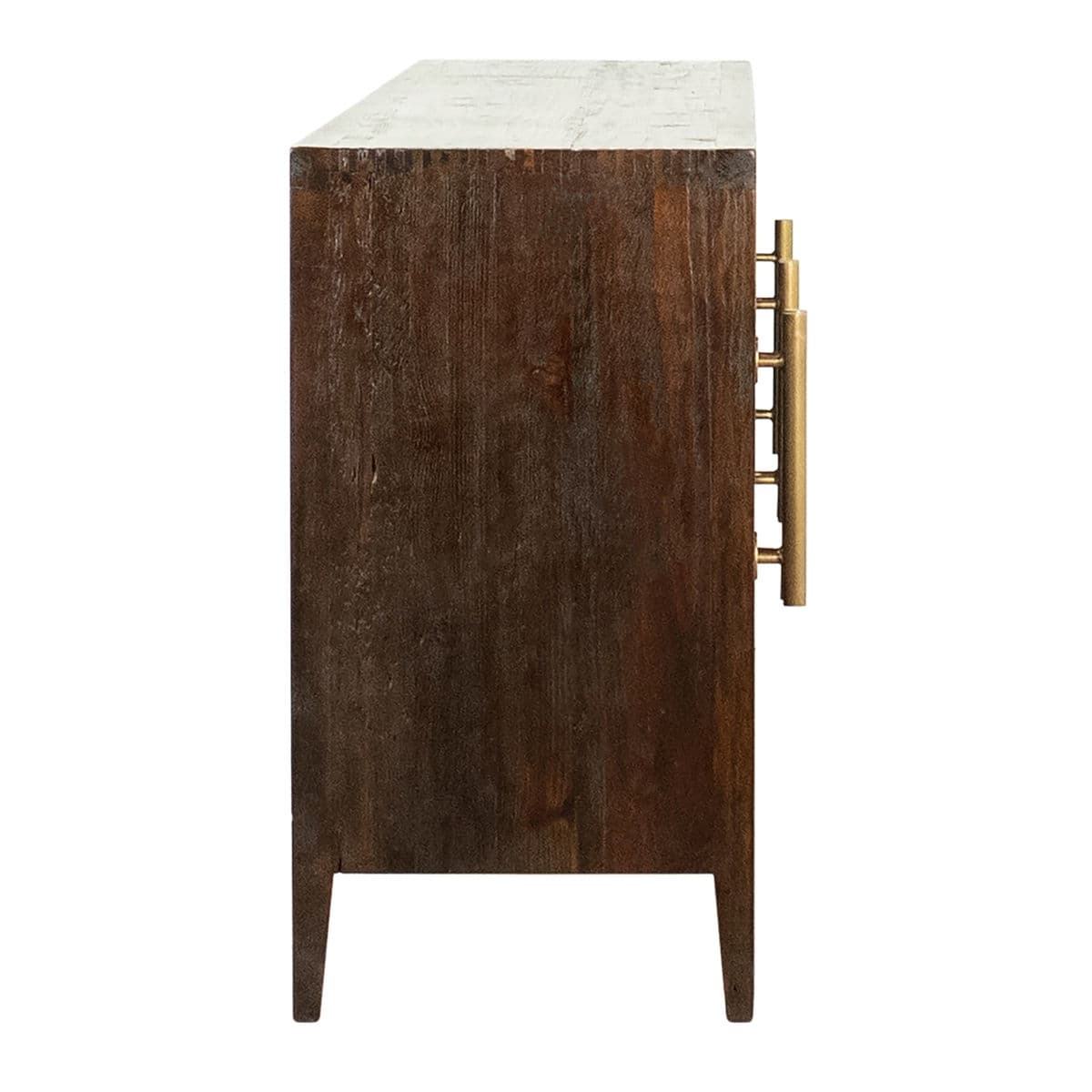 Long Walnut Glass Door Sideboard - Thumbnail 6