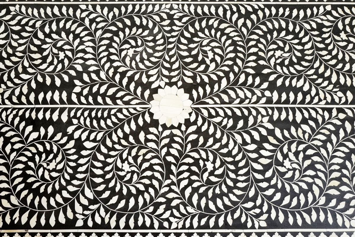 Inlay Black & White Desk - Thumbnail 6