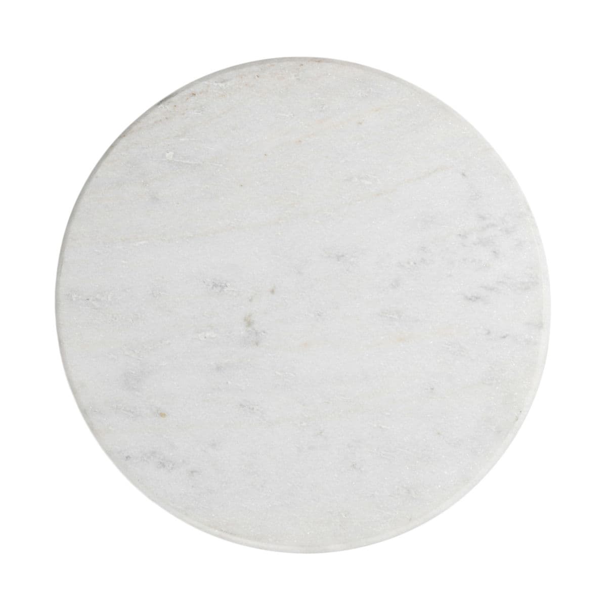Deco White Marble & Nickel End Table - Thumbnail 6