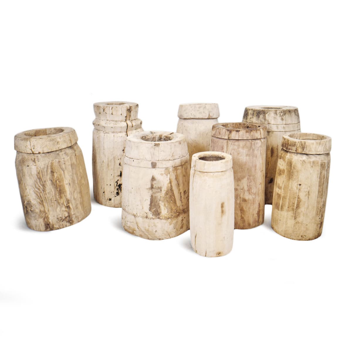 Old Sun Bleached Wood Butter Pot - Thumbnail 6