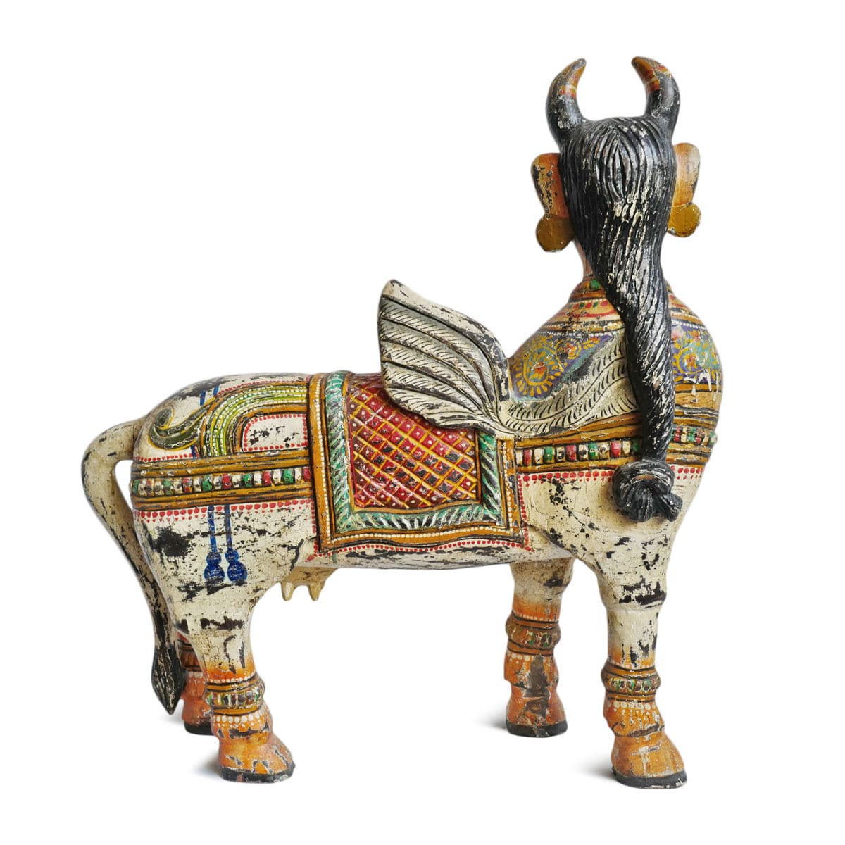 Old Nandi Shiva Bull Figure - Thumbnail 6