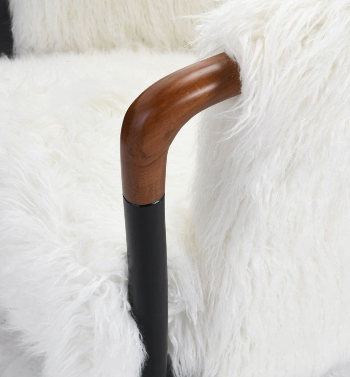 White Faux Fur Arm Chair - Thumbnail 6