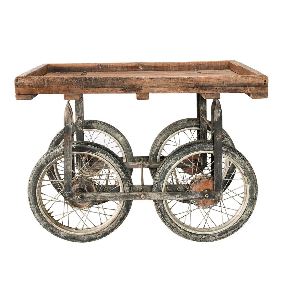 Vintage Motorbike Wheel Cart - Thumbnail 6