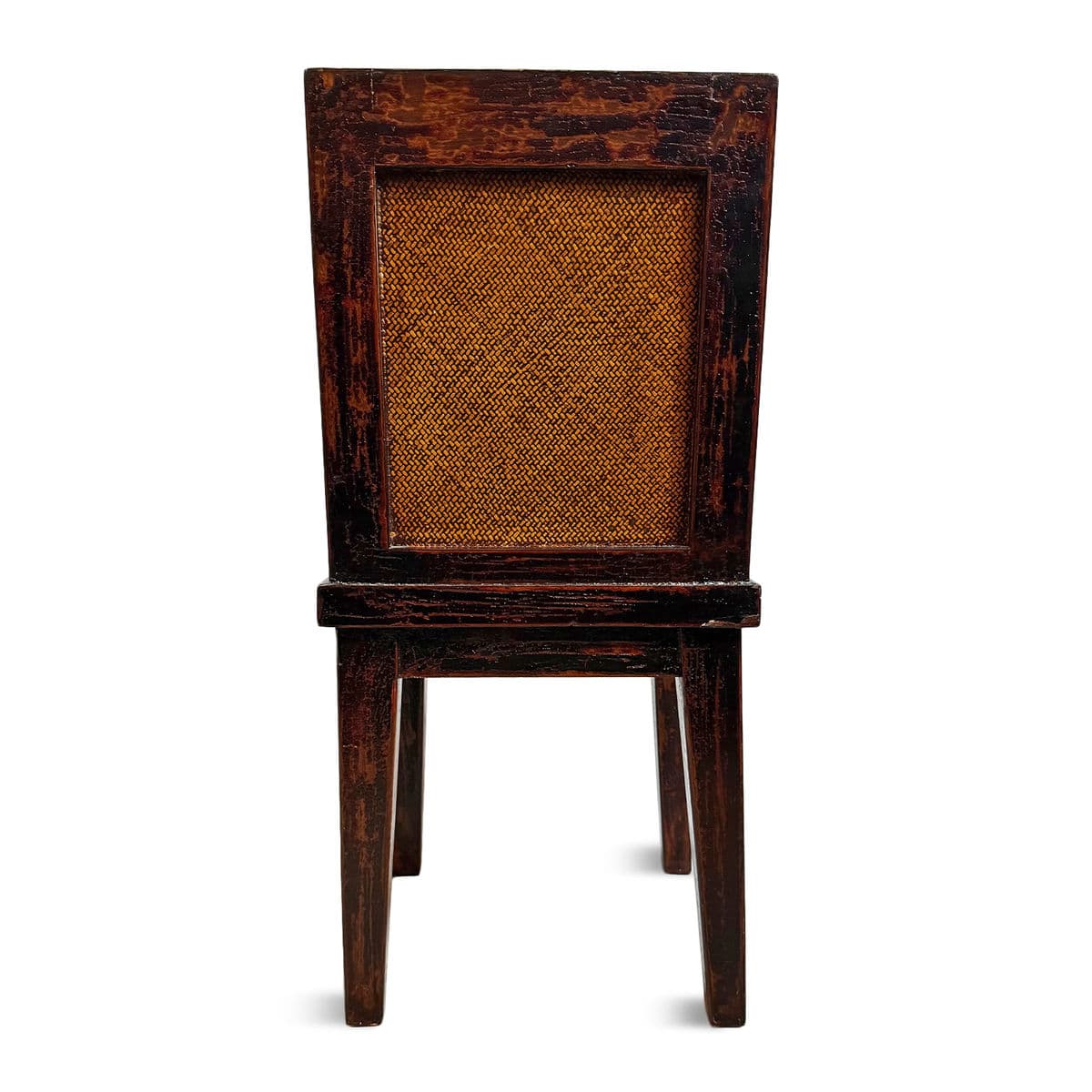 Vintage Chinese Wood Cane Chair - Thumbnail 6