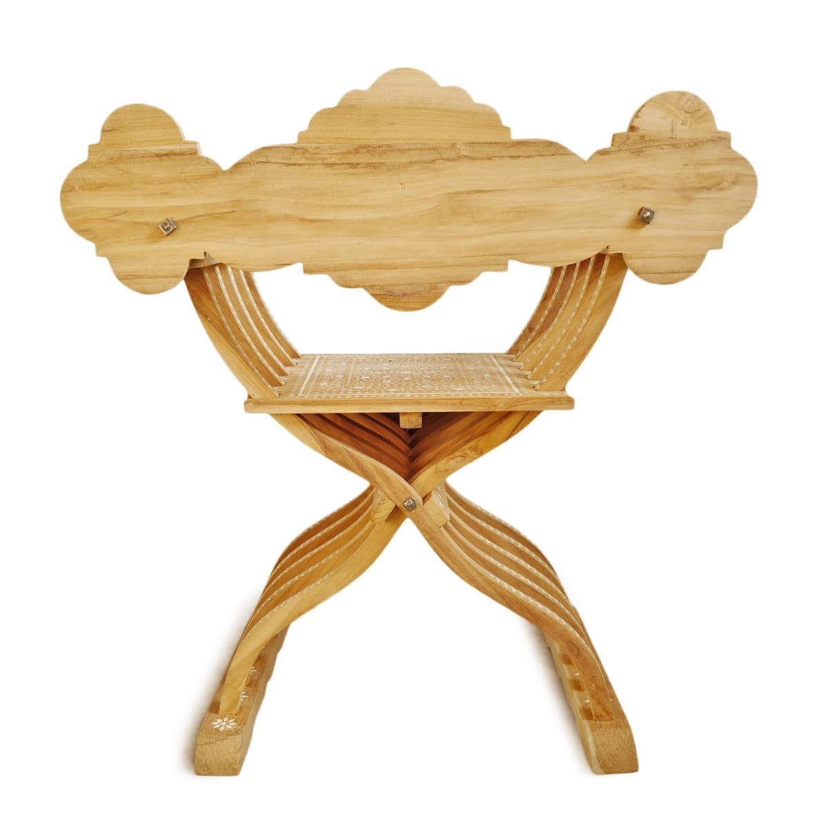 Wood Inlay Agra Arm Chair - Thumbnail 6