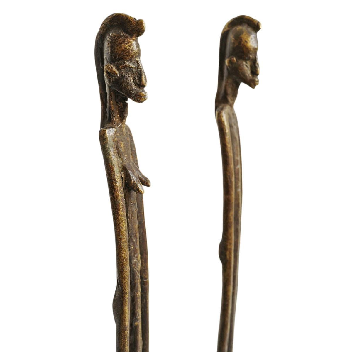 Pair of Bronze Dogon Figures - Thumbnail 6