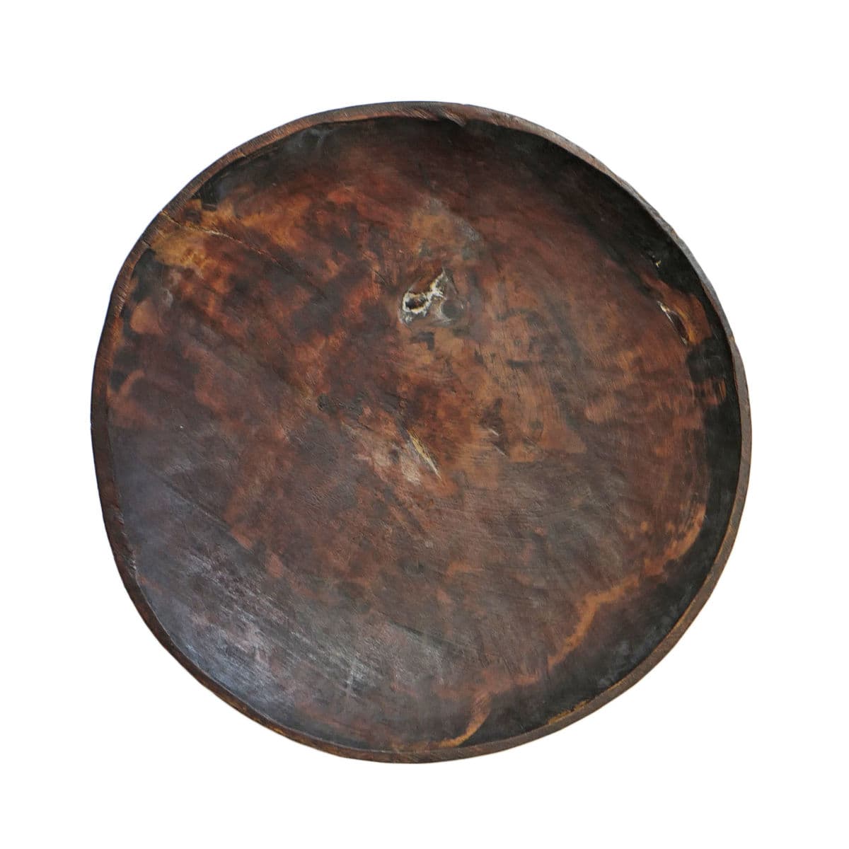 Vintage Naga Wood Serving Bowl Stool - Thumbnail 6