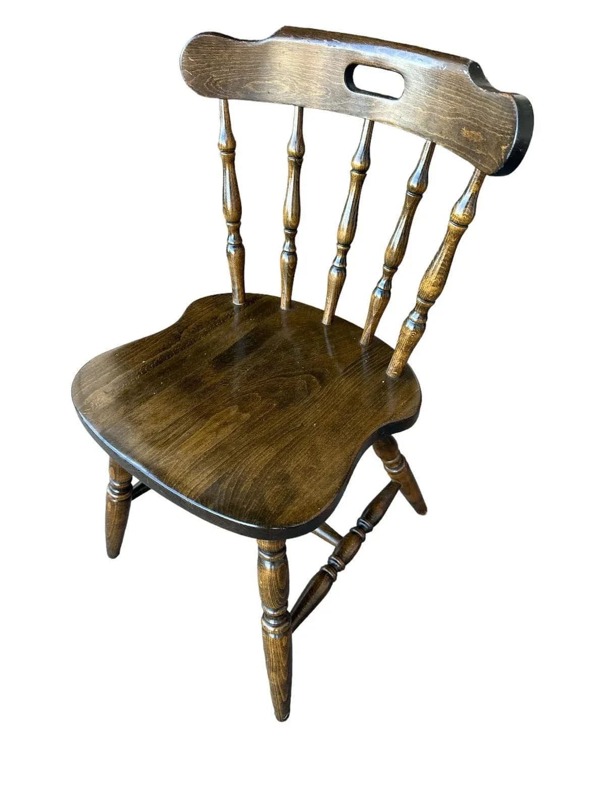 Solid Oak Pub Chairs - Set of 4 - Thumbnail 6