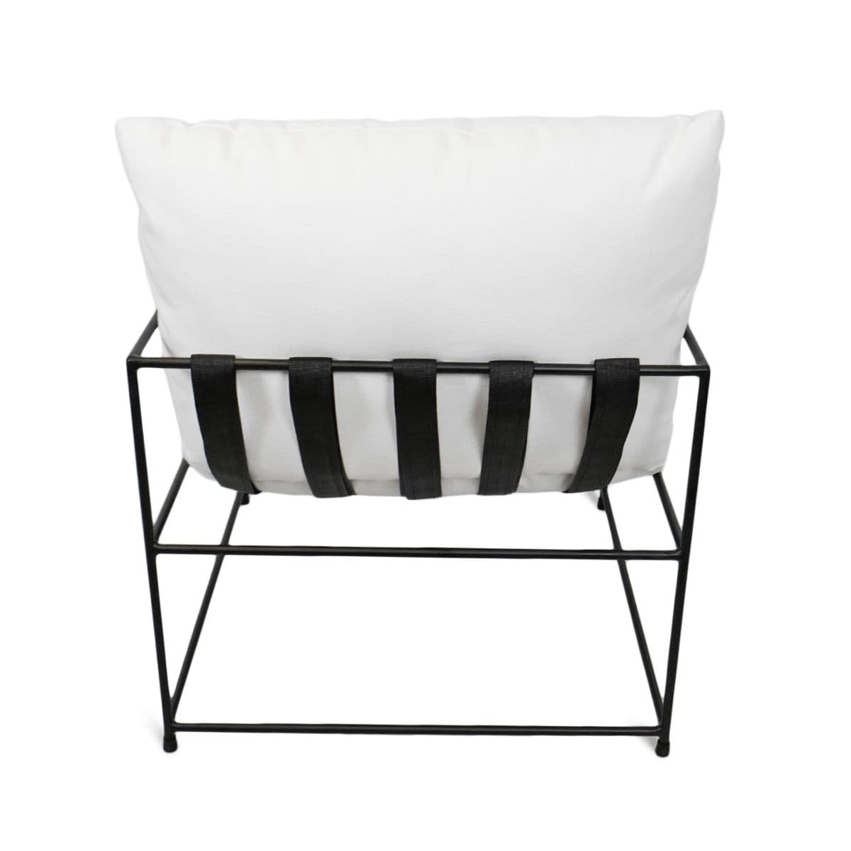 Plush White & Black Accent Chair - Thumbnail 6