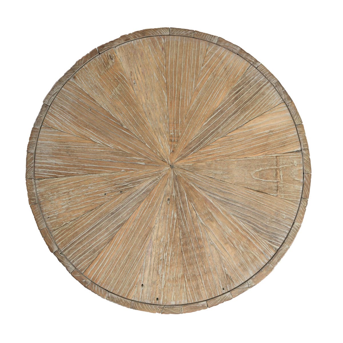 Mia Round Wood & Iron Side Table - Thumbnail 6