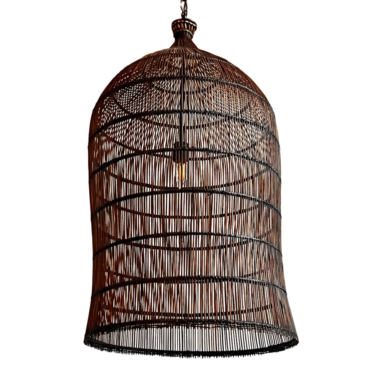 Auburn Wicker Fish Basket Pendant Medium - Thumbnail 6