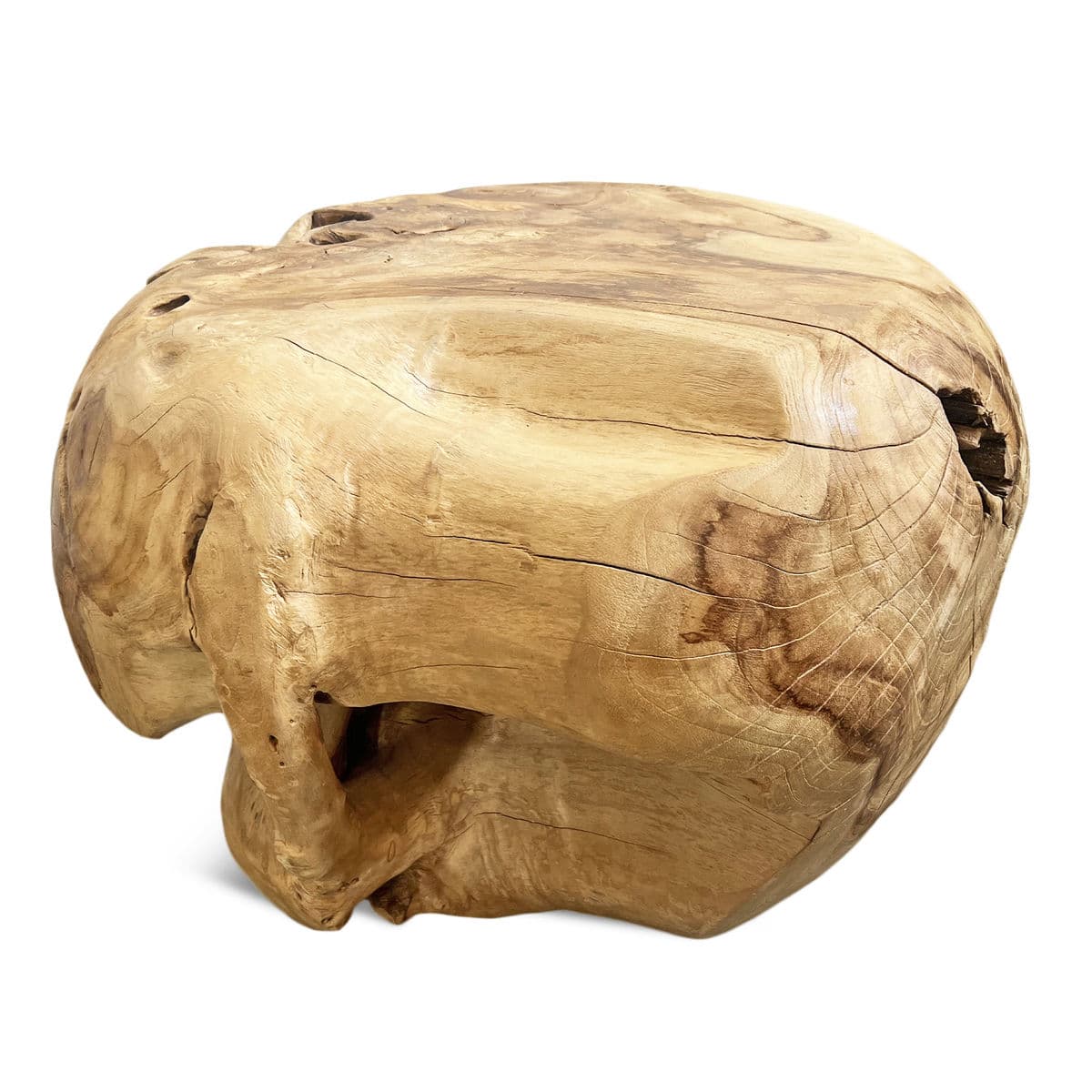 Raw Teak Root Ball Stool - Thumbnail 6