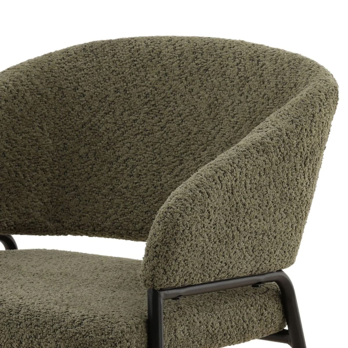 Boucle Olive Counter Stool - Thumbnail 6