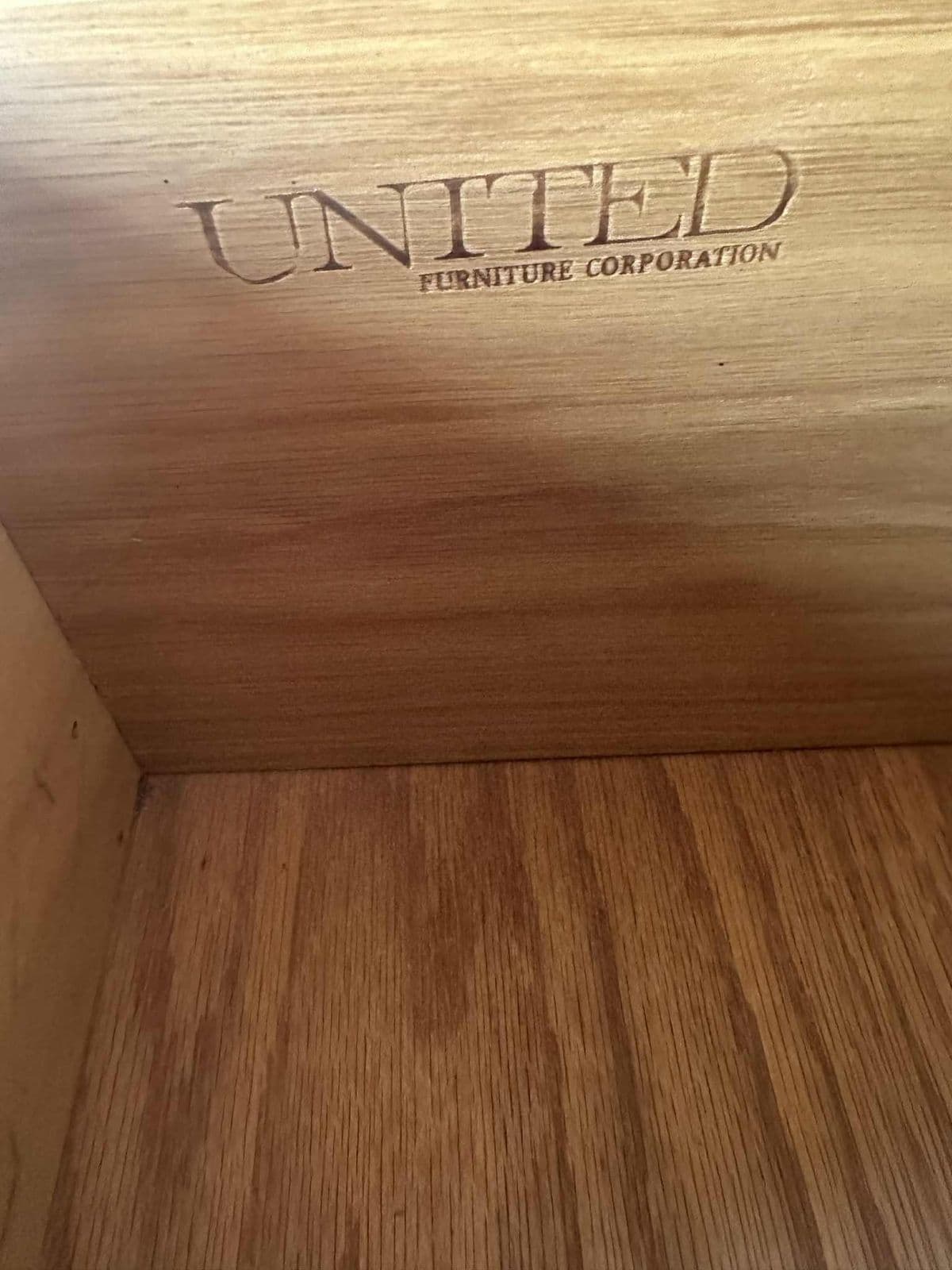 Spanish Revival Vintage Carved Solid Oak Triple Dresser With Mirrors Crafted in North Carolina by United Furniture - Thumbnail 6