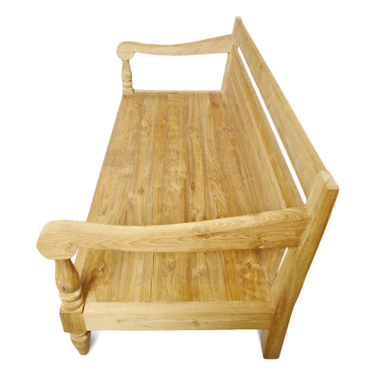 Teak Outdoor Club Bench - Thumbnail 6