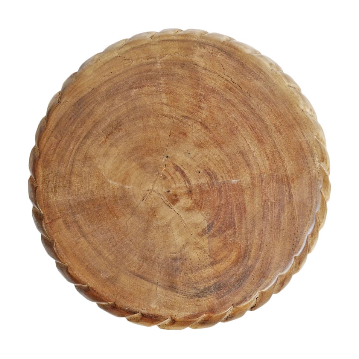 Monkey Pod Wave End Table Stool - Thumbnail 6