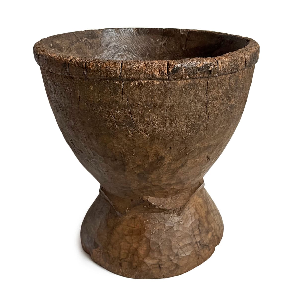 Large Vintage Guinea Wood Pestle Bowl - Thumbnail 6