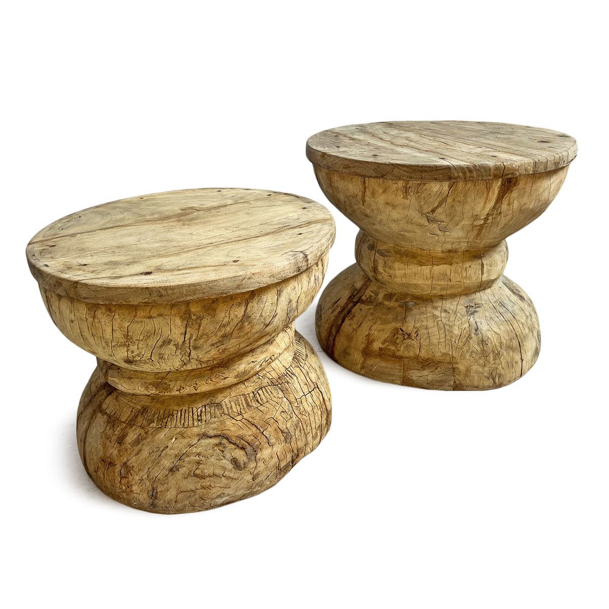 Vintage Bleached Ukhali Stool Table - Thumbnail 6