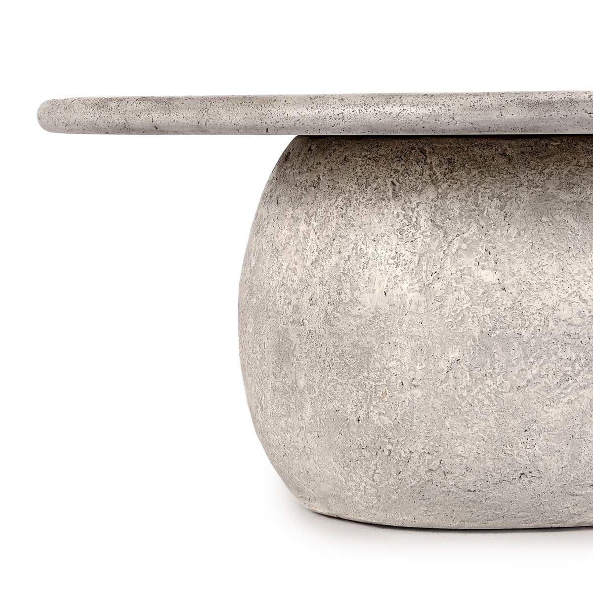 Organic Modern Outdoor Concrete Coffee Table - Thumbnail 6