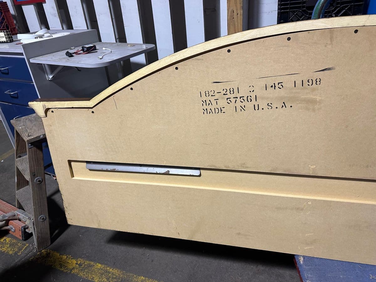 American of Martinsville King Size Banded Cherry Wood Headboard From Ritz-Carlton - Thumbnail 6