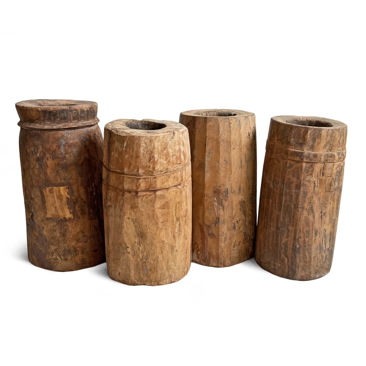 Antique India Wood Butter Pot - Thumbnail 6