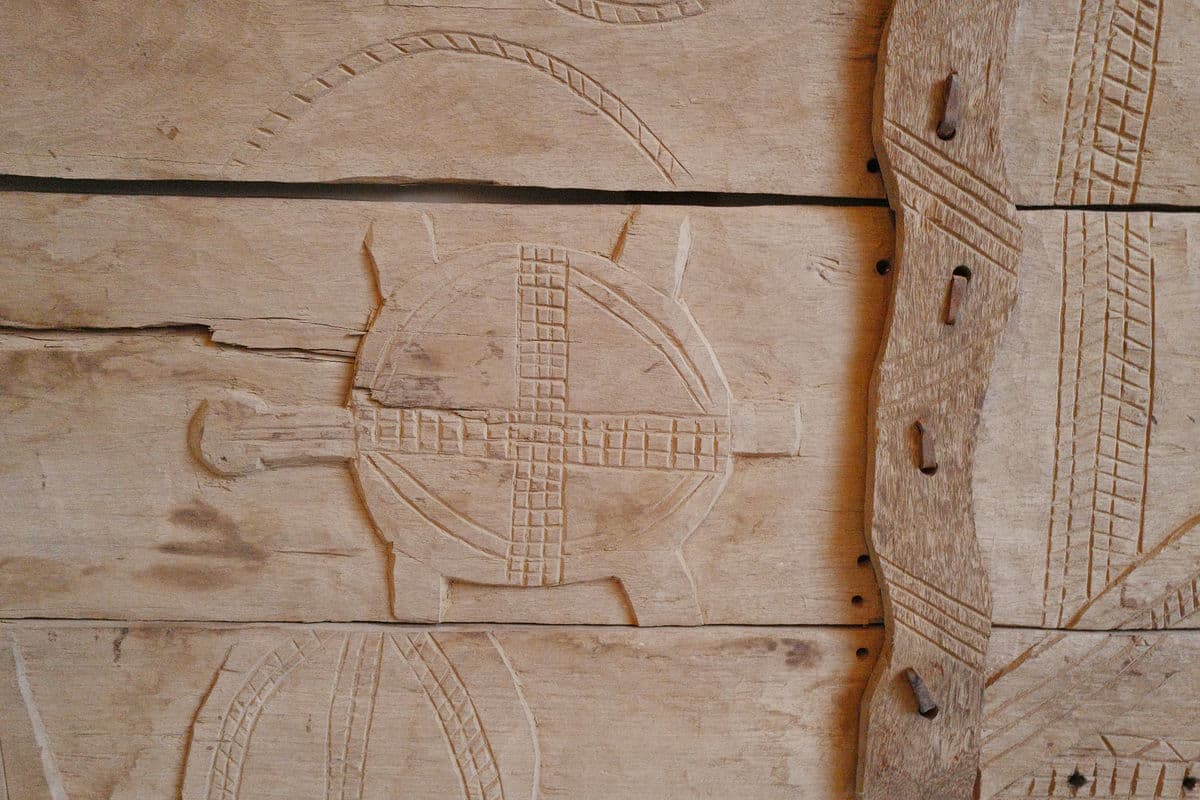 Authentic Old Djinge Mali Wood Door - Thumbnail 6