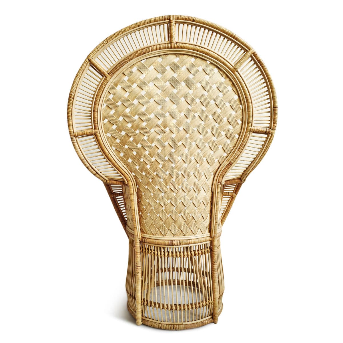 Natural Rattan Basket Fan Chair - Thumbnail 6