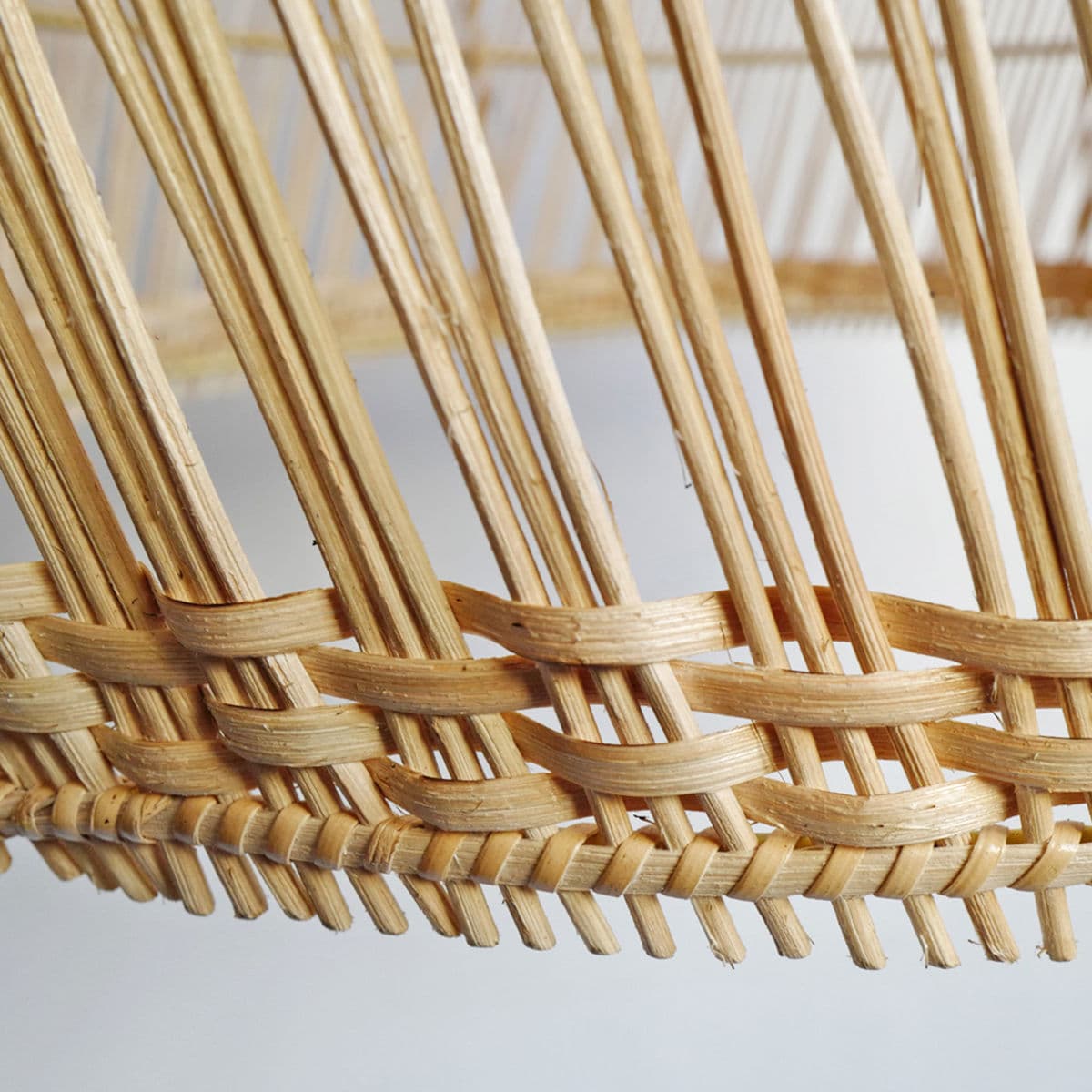 Natural Wicker Basket Bell Lantern Large - Thumbnail 6