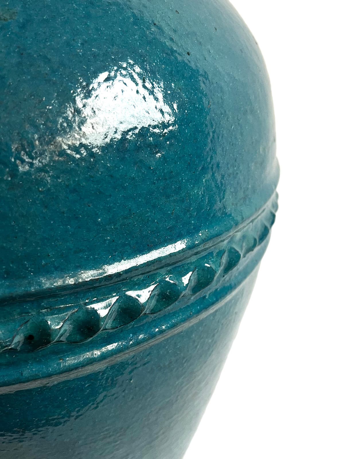 Vintage Turquoise Blue Java Vase - Thumbnail 6