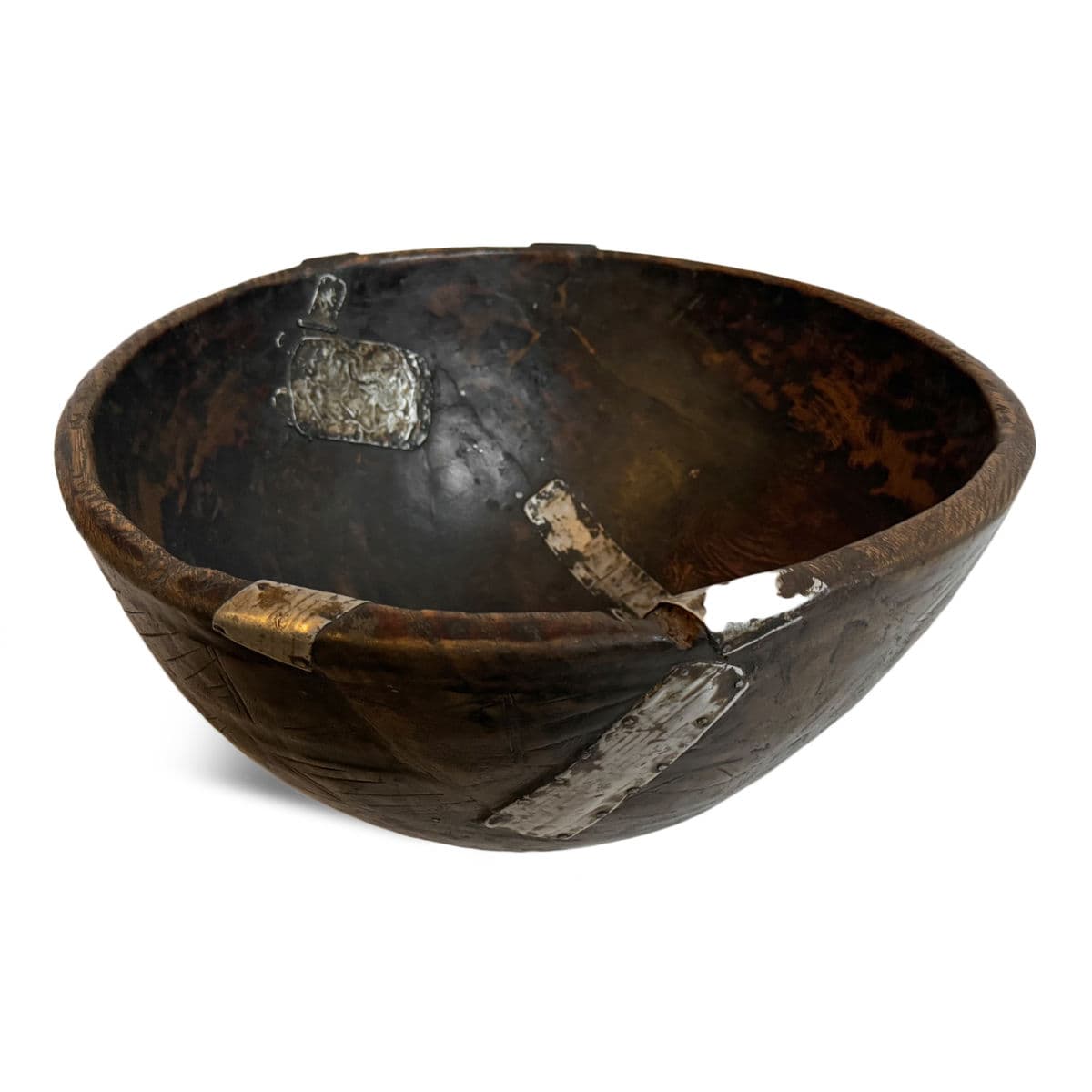 Large Vintage Fulani Wood Bowl - Thumbnail 6