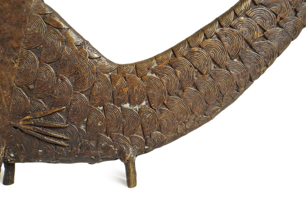 Old Brass Mossi Fish Figure - Thumbnail 6