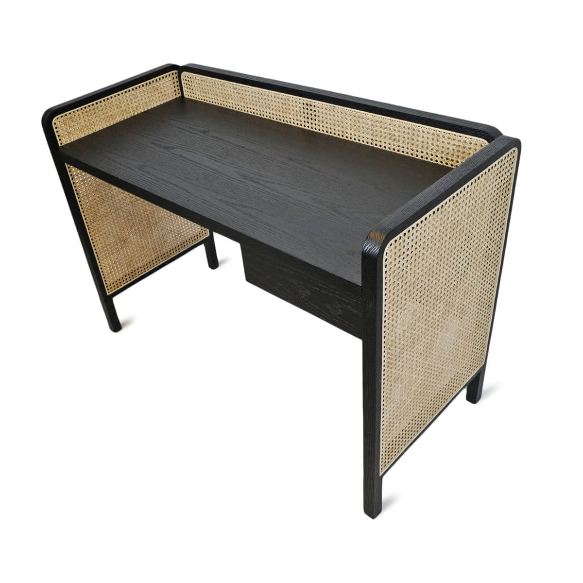 Modern Black & Cane Desk - Thumbnail 6