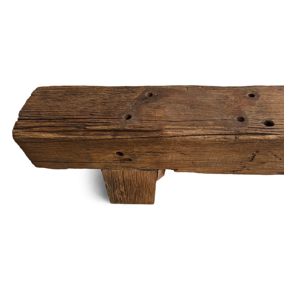 Old Railway Wood Beam Bench - Thumbnail 6