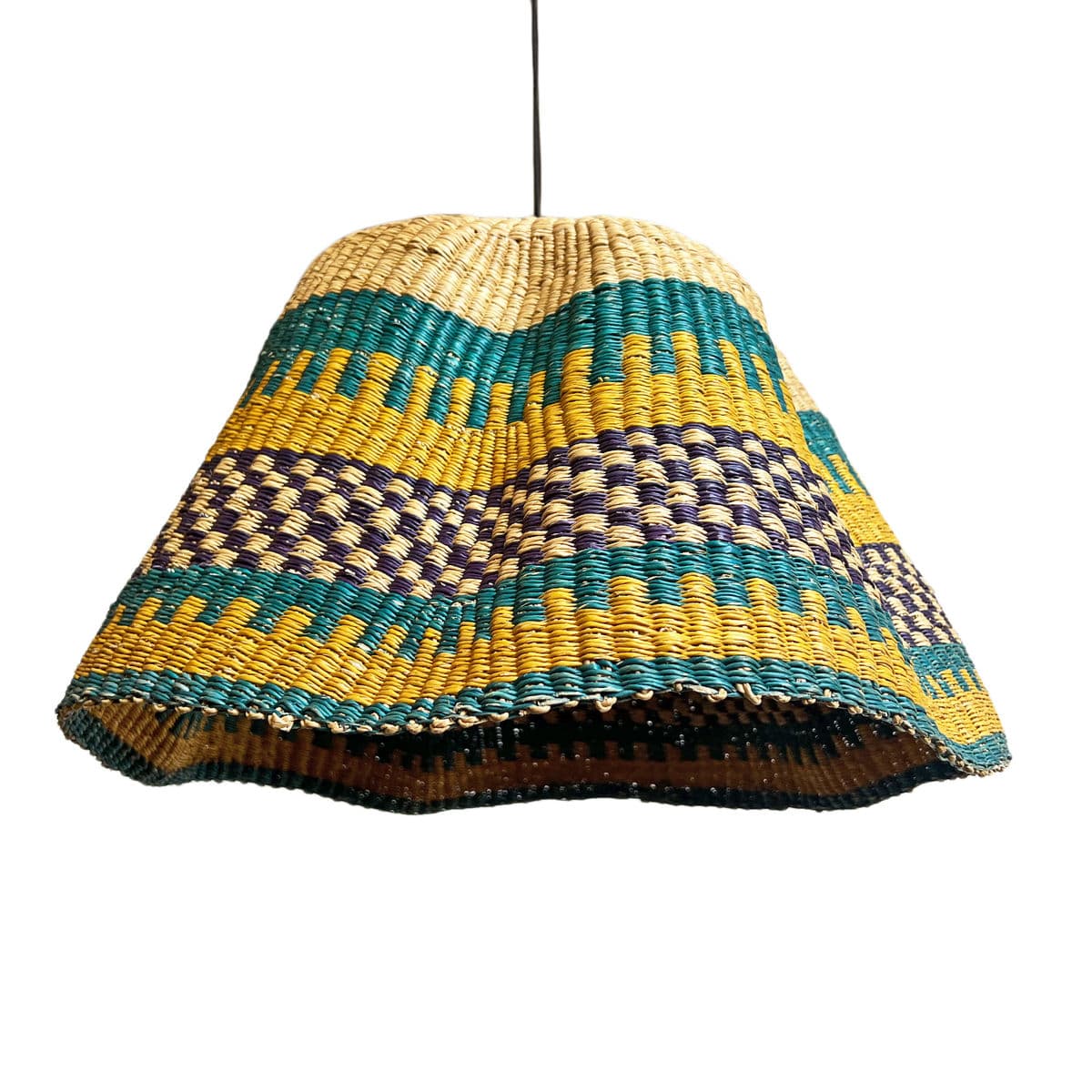 Bolga Wave Basket Light Pendant - Thumbnail 6