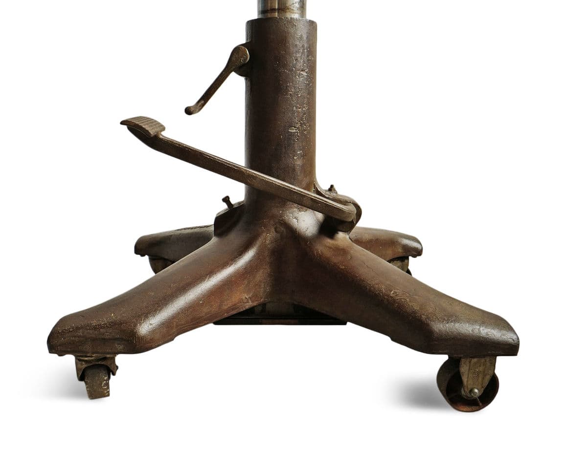 Vintage Industrial Iron Adjustable Bar Table - Thumbnail 6