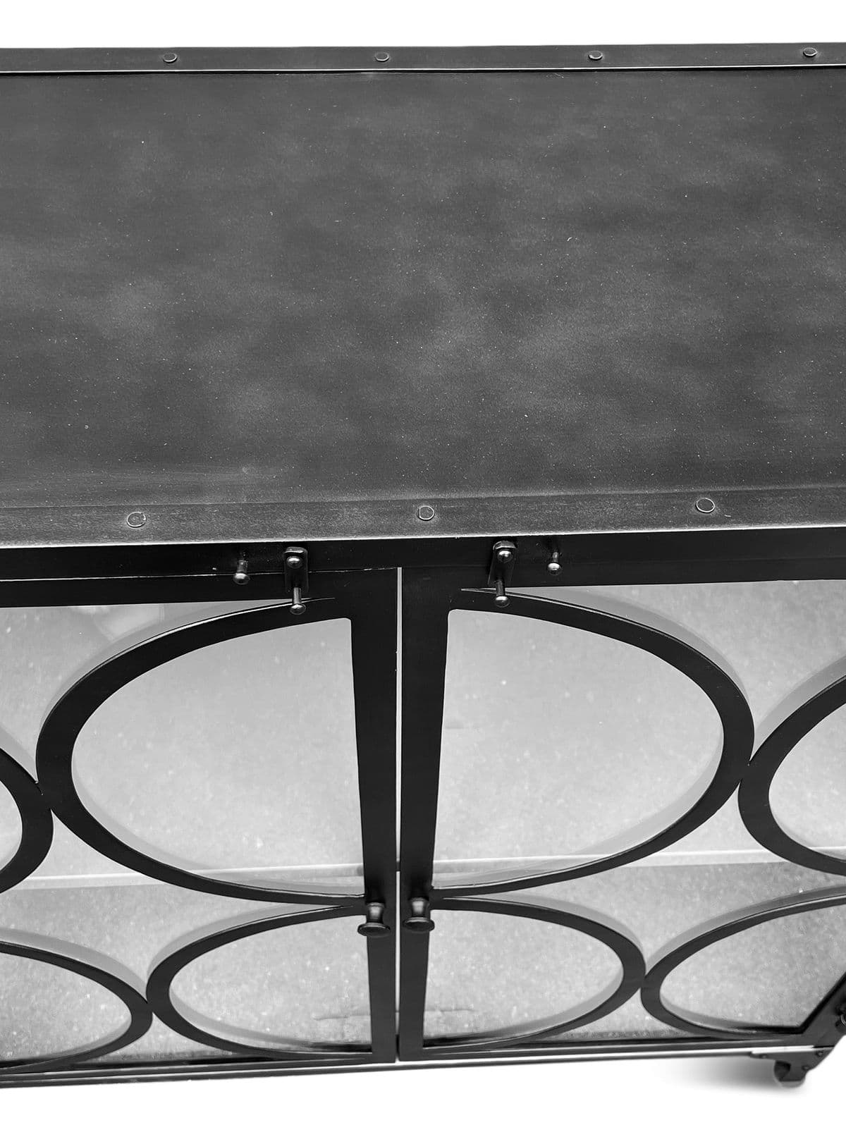 Iron Deco Glass Sideboard - Thumbnail 6