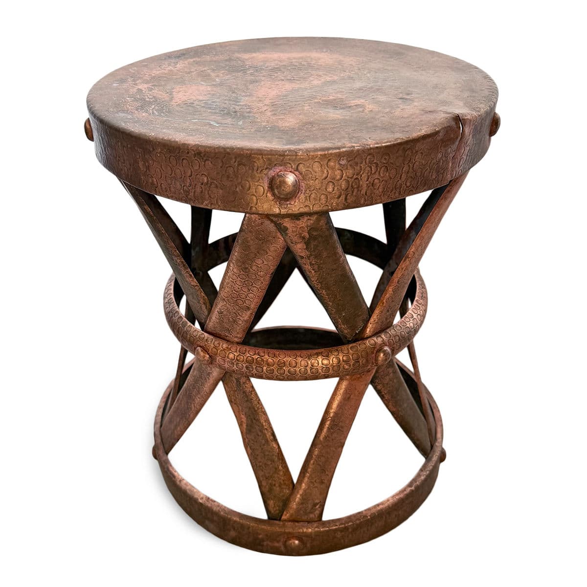 Vintage Outdoor Copper Round Table Set - Thumbnail 6