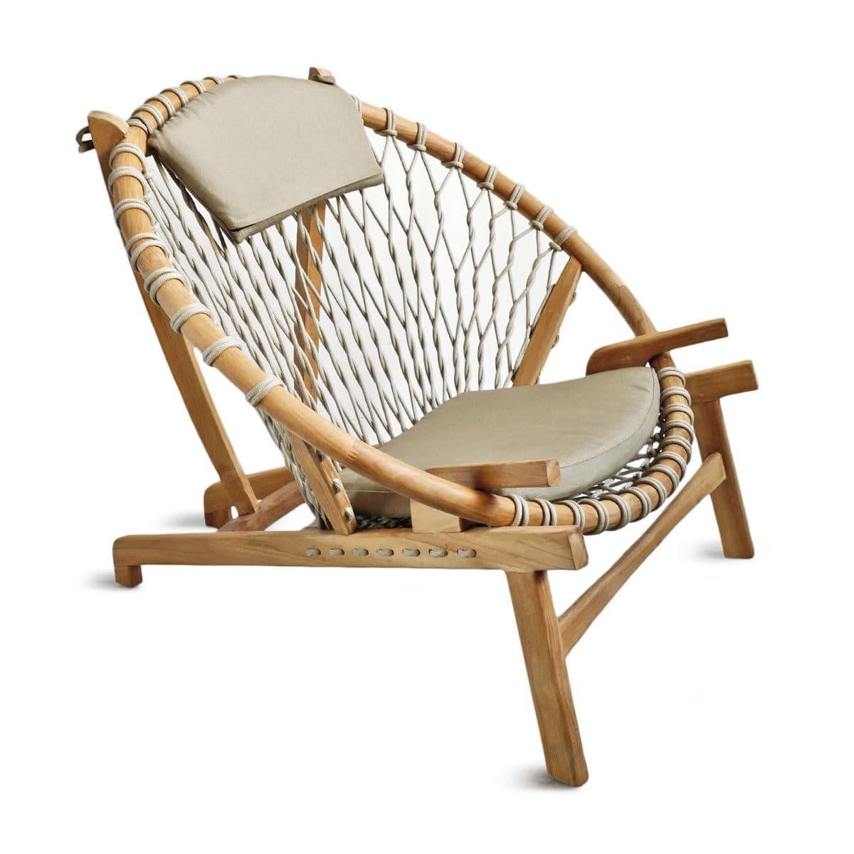 Outdoor Mayan Sunset Rope Chair - Thumbnail 6