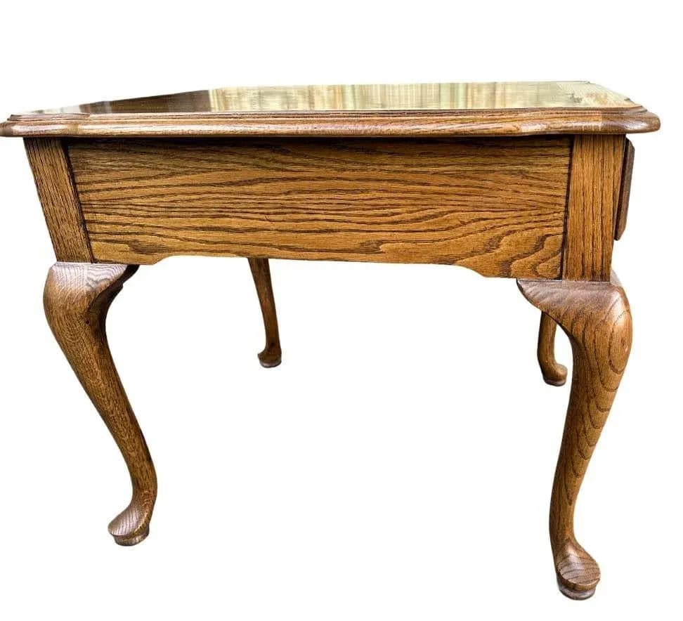 Thomasville French Country Oak Nightstands or Side Tables - Vintage Circa 1970s - Thumbnail 6