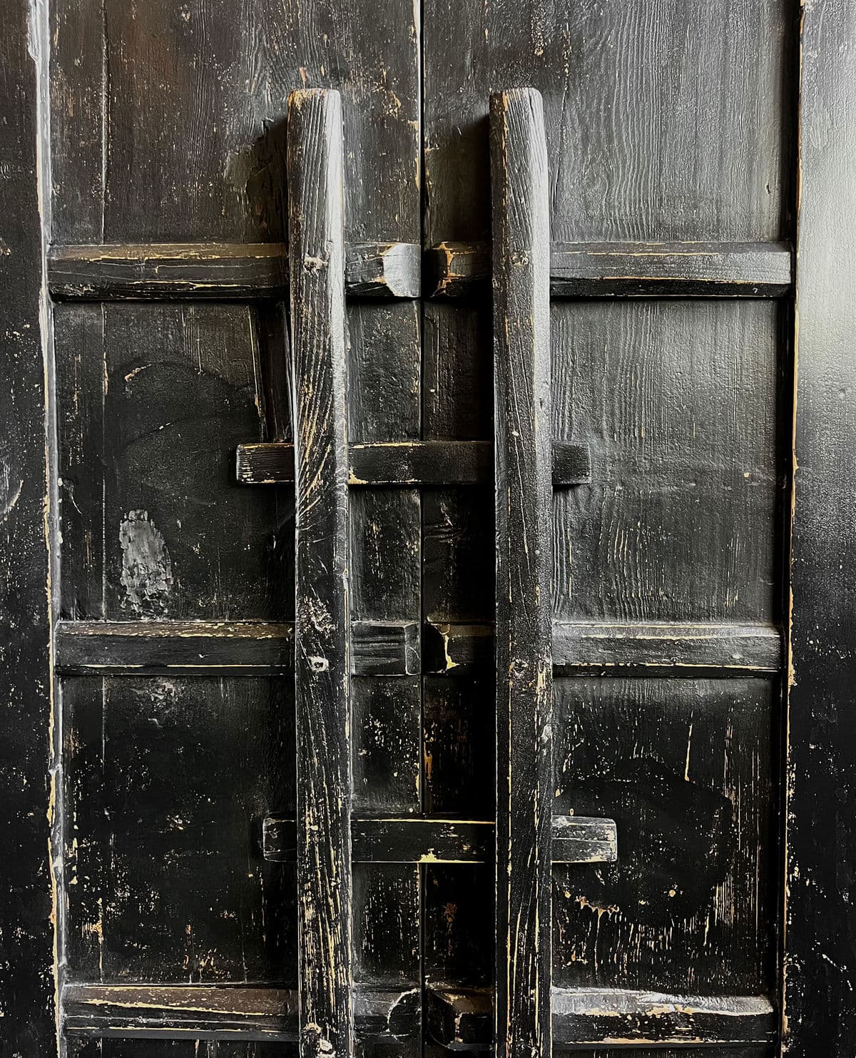Black Rustic Village Door Armoire - Thumbnail 6